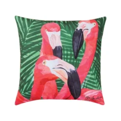 C&F Home 18" X 18" Pink Flamingos Coastal Tropical Indoor/Outdoor Throw Pillow -C&F Bedding Deals Store GUEST abfaf0bf 9ba5 498b 99be 9ad4f6a0b106