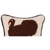 C&F Home 8" X 8" Thankful Turkey French Knot Thanksgiving Throw Pillow