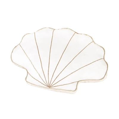 C&F Home 16" X 23" Shell Shaped Embroidered Throw Pillow 3 C&F Home 16" X 23" Shell Shaped Embroidered Throw Pillow - Image 3