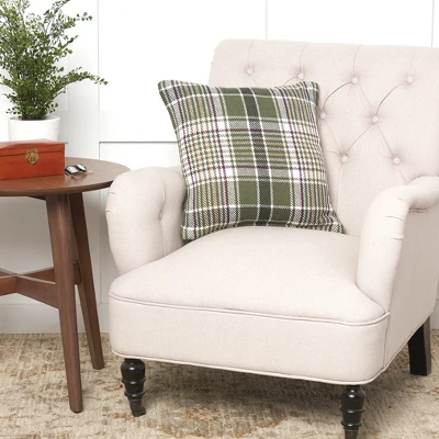 C&F Home 18" X 18" Dawson Green Plaid Spring Woven Throw Pillow 1 C&F Home 18" X 18" Dawson Green Plaid Spring Woven Throw Pillow