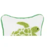 C&F Home Green Turtle French Knot Throw Pillow