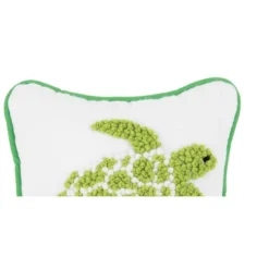 C&F Home Green Turtle French Knot Throw Pillow