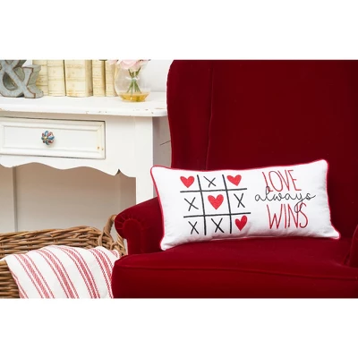 C&F Home 10" X 20" Love Always Wins Embroidered Throw Valentine's Day Pillow 3 C&F Home 10" X 20" Love Always Wins Embroidered Throw Valentine's Day Pillow - Image 3