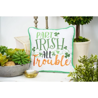 C&F Home 10" X 10" Part Irish All Trouble Embroidered Throw Pillow 3 C&F Home 10" X 10" Part Irish All Trouble Embroidered Throw Pillow - Image 3