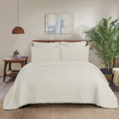 C&F Bedding Deals Store 20 C&F Home Trellis White Euro Sham Set