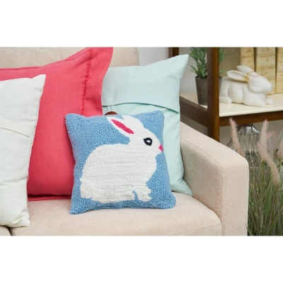 C&F Home 12" X 12" Easter Bunny Hooked Pillow 1 C&F Home 12" X 12" Easter Bunny Hooked Pillow