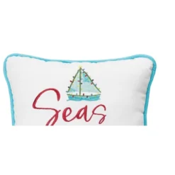 C&F Home Seas And Greeting 10" X 10" Embroidered Throw Pillow