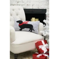 C&F Home Winter Dachshund Hooked Throw Pillow -C&F Bedding Deals Store GUEST d98df41d 50de 4074 b8e6 1e409e41093e
