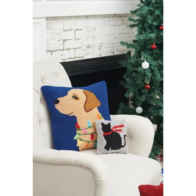 C&F Home Winter Cat Hooked Throw Pillow 2 C&F Home Winter Cat Hooked Throw Pillow - Image 2