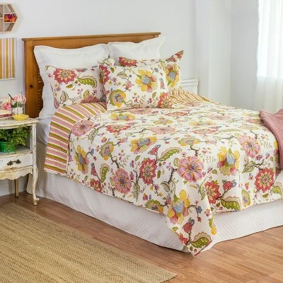 C&F Home 20" X 26" Celine Pink Floral Standard Sham 3 C&F Home 20" X 26" Celine Pink Floral Standard Sham - Image 3