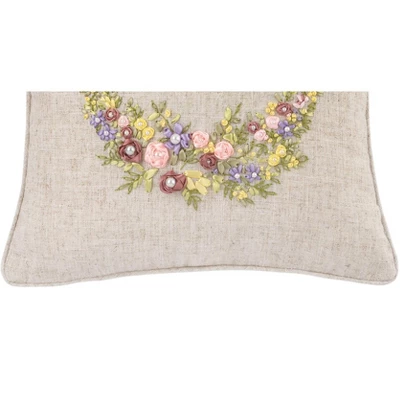 C&F Home 16" X 16" Spring Wreath Throw Pillow 2 C&F Home 16" X 16" Spring Wreath Throw Pillow - Image 2