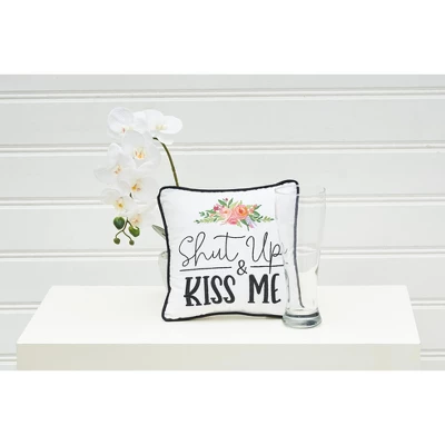 C&F Home 10" X 10" Shut Up & Kiss Me Valentine's Day Embroidered Throw Pillow 3 C&F Home 10" X 10" Shut Up & Kiss Me Valentine's Day Embroidered Throw Pillow - Image 3