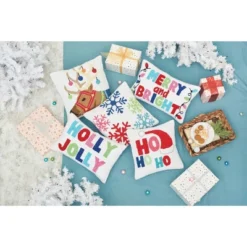 C&F Home Merry And Bright Hooked Christmas Throw Pillow -C&F Bedding Deals Store GUEST f81a0ff1 c023 4f12 8632 9ec0c57781fa