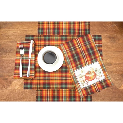 C&F Home Randall Plaid Pumpkin Patch Applique Fall Woven Kitchen Towel 3 C&F Home Randall Plaid Pumpkin Patch Applique Fall Woven Kitchen Towel - Image 3