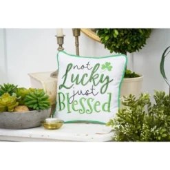 C&F Home 10" X 10" Not Luck Just Blessed Embroidered Throw Pillow -C&F Bedding Deals Store GUEST fdddf61b a488 4110 86d2 e8d14e713a29
